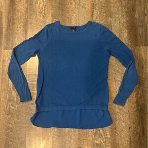 Ann Taylor Deep Blue Long Sleeve Blouse